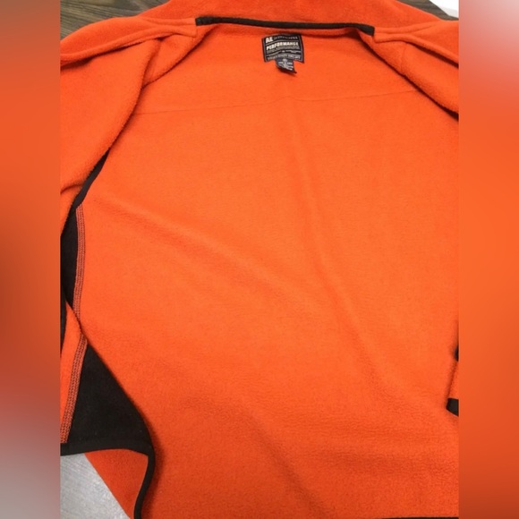 American Eagle Outfitters AE Performance XL Vest Fleece Full Zip Rust Orange - Picture 8 of 8